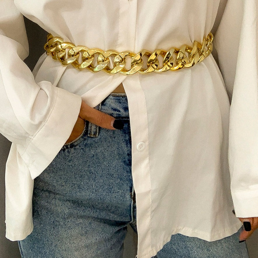 Thick fashion Chain Belt, Belly Chain, Thick Chain Belt, Pants Chain, Queen Waist Chain