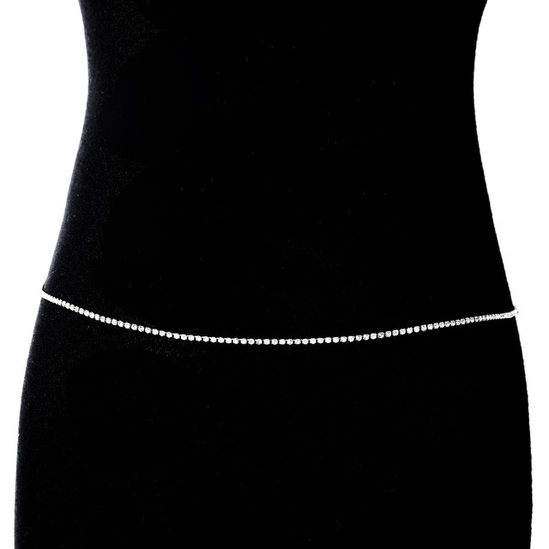 Tennis Rhinestone Body Waist Chain 