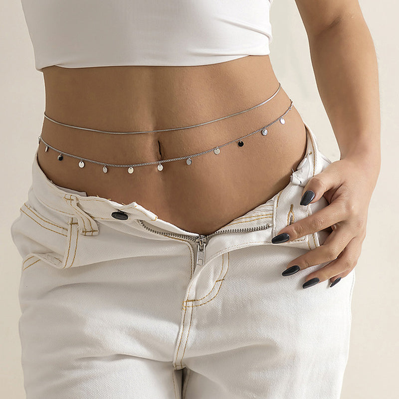 Tennis Rhinestone Body Waist Chain 