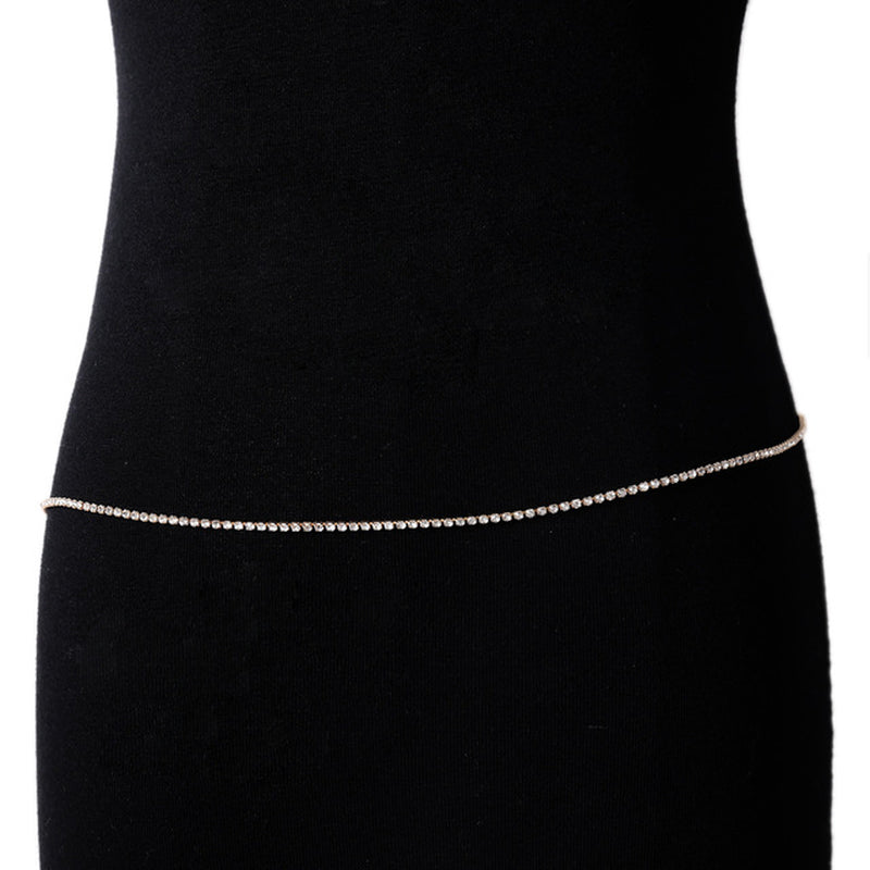 Tennis Rhinestone Body Waist Chain 