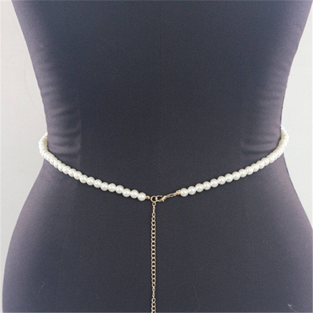 Baddie Pearl Body Chain Bra Necklace- Unforgettable Marilyn